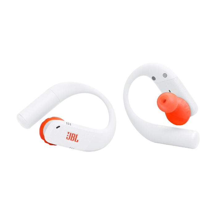 JBL Endurance Peak 4 | Écouteurs intra-auriculaire - TwistLock  - Blanc/Orange | 03 | Sonxplus Lac St-Jean