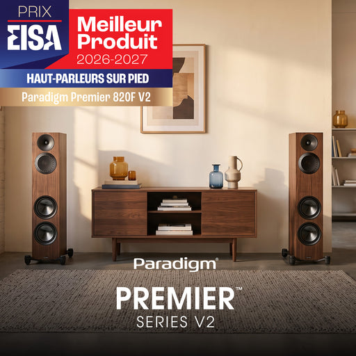 Paradigm Premier 820F V2 | Floorstanding Speakers - Walnut - Pair | 02 | Sonxplus Lac St-Jean