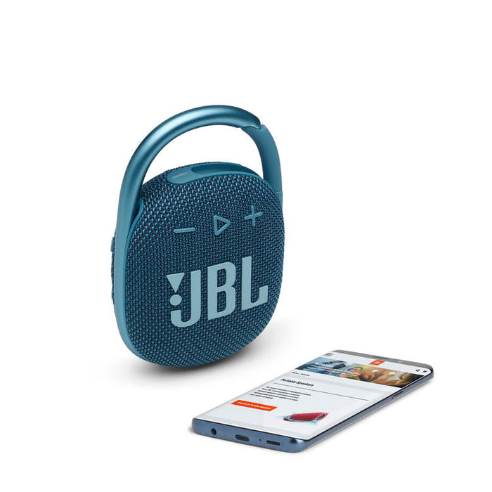 JBL Clip 4 | Haut-parleur Ultra-portable - Bluetooth - Imperméable - Autonomie 10 Heures - Bleu-SONXPLUS Lac St-Jean