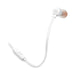 JBL Tune 110 | Écouteurs filaire intra-auriculaires - Avec télécommande 1 bouton - Microphone - Blanc-SONXPLUS.com