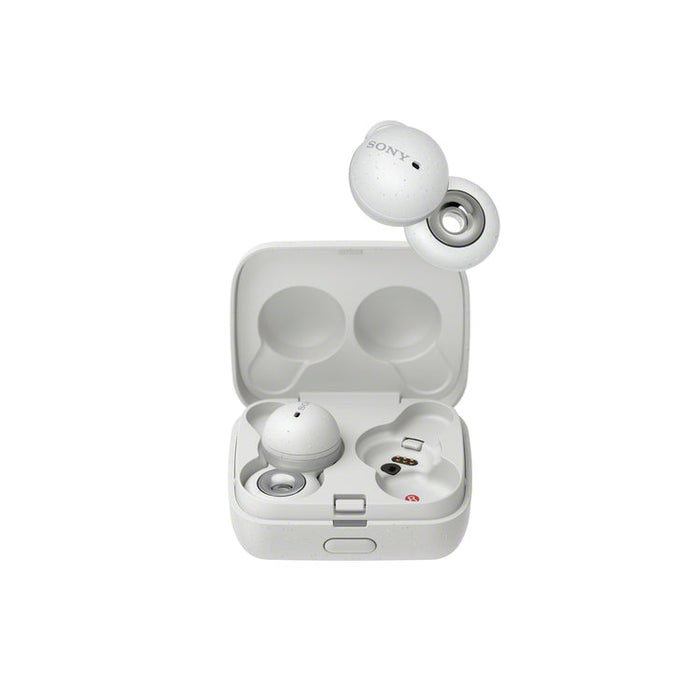 Sony WF-L900 | In-ear headphones - LinkBuds - 100% Wireless - Bluetooth - Microphone - Adaptive control - Up to 17.5 hours battery life - White-SONXPLUS.com