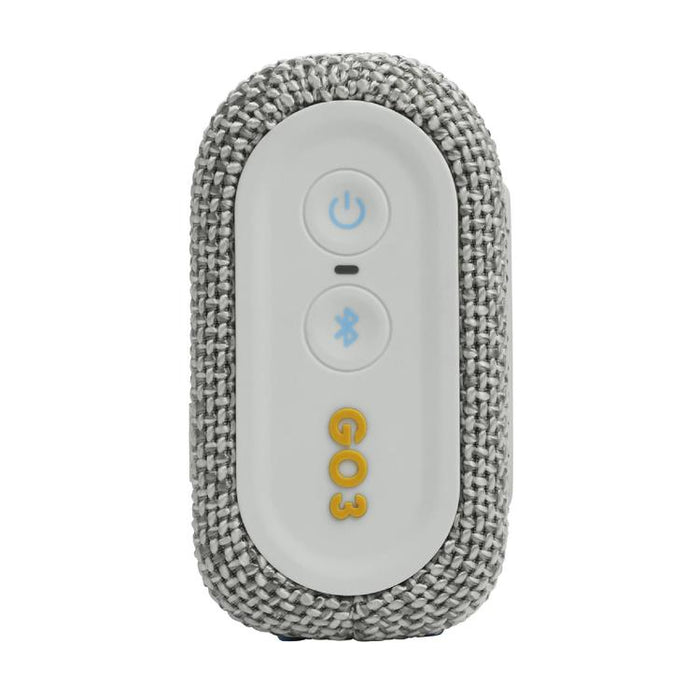 JBL Go 3 Eco | Mini Haut-parleur - Ultra-portable - Bluetooth - IP67 - Blanc-SONXPLUS Lac St-Jean