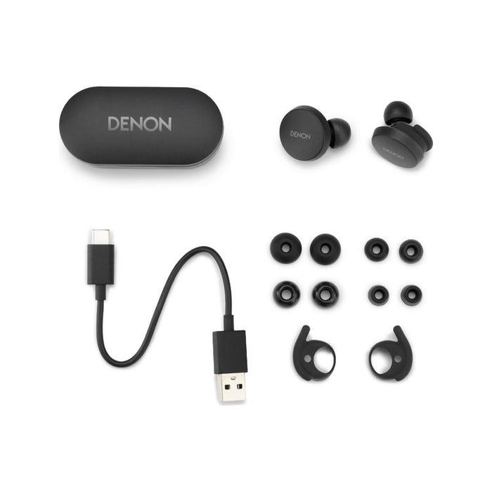 Denon PERL | Écouteurs sans fil - Bluetooth - Technologie Masimo Adaptive Acoustic - Noir-SONXPLUS Lac St-Jean