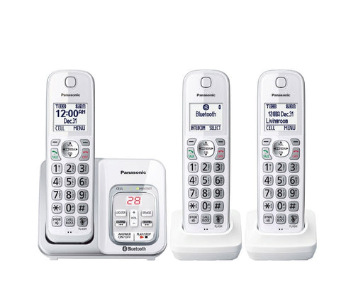Panasonic KX-TGD593W | Cordless Phone - 3 Handsets - Cellular Link - Answering Machine - Bluetooth - White-SONXPLUS Lac St-Jean