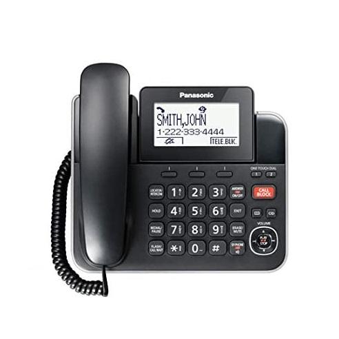 Panasonic KXTGF872B | Cordless Phone Combo - 1 fixed and 2 cordless handsets - Answering machine - Black-SONXPLUS Lac St-Jean
