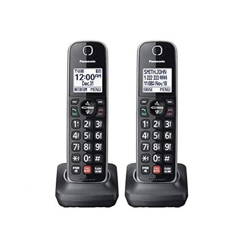 Panasonic KXTGF872B | Combo téléphone sans fil - 1 combiné fixe et 2 combinés sans fil - Répondeur - Noir-SONXPLUS Lac St-Jean
